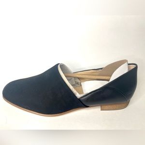 *NWT* Clarks Black Suede & Leather SlipOn Loafers Sz 8.5